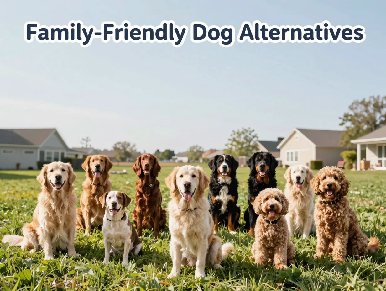 Nine friendly dog breeds semi circle lawn family companions
