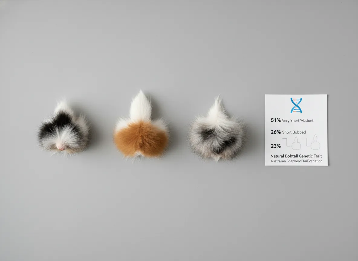 Natural bobtail length variation chart dna illustration