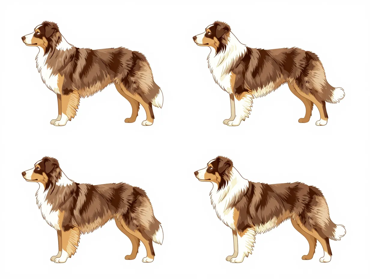 Side view tail carriage positions diagram illustration