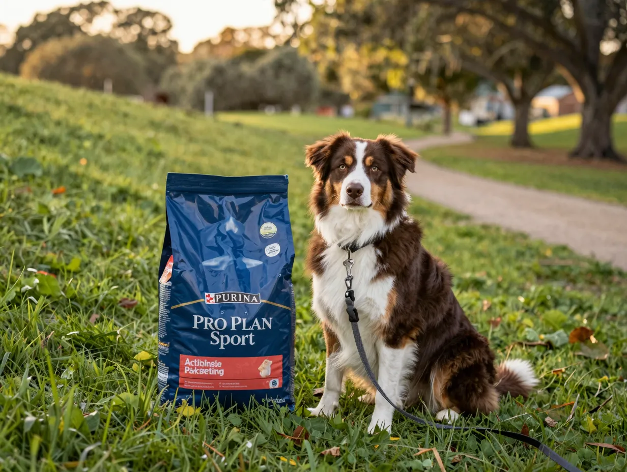 Purina pro plan sport chicken bag active aussie park setting