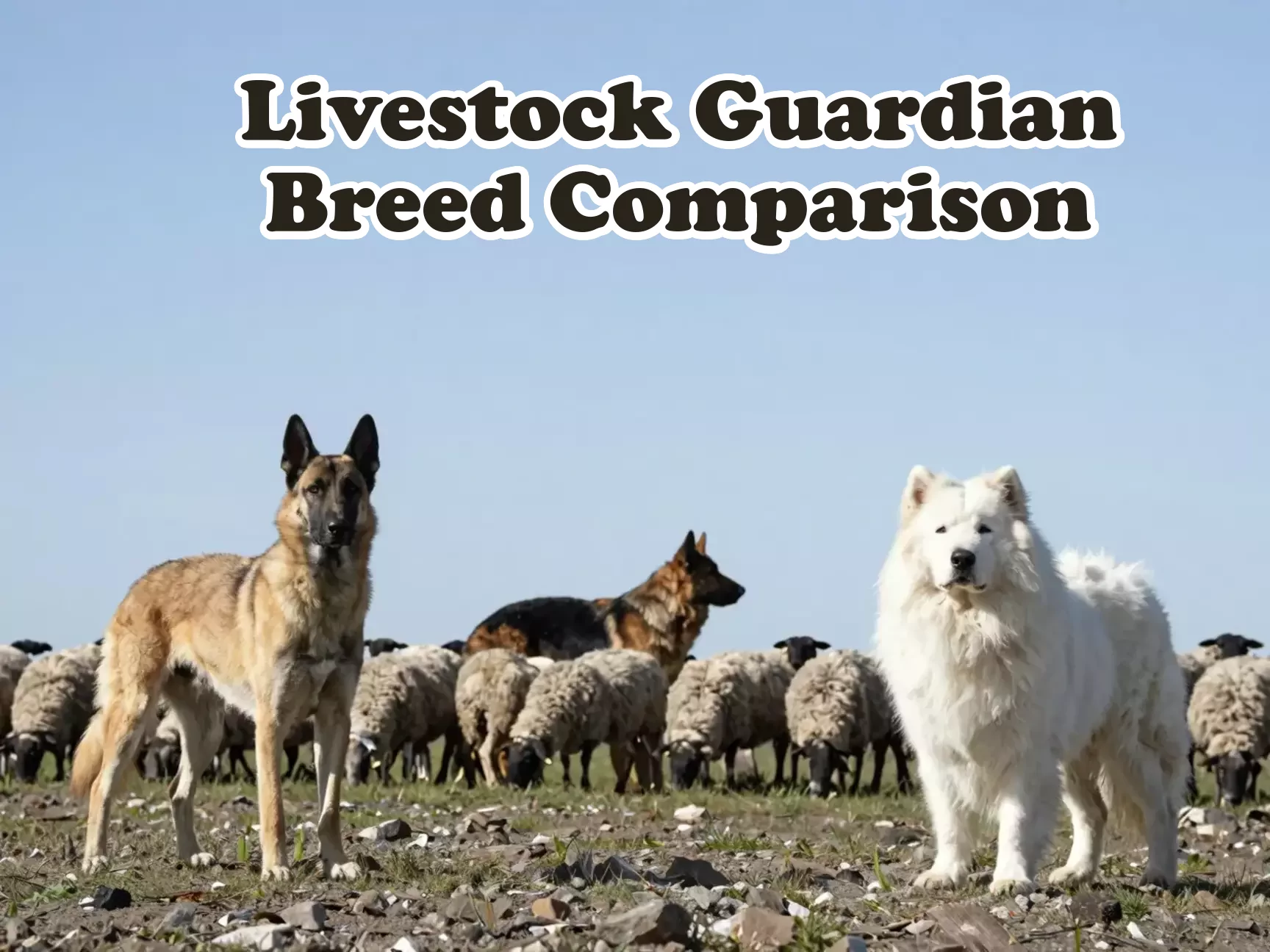 Kangal pyrenees caucasian shepherd dogs terrain sky flock main