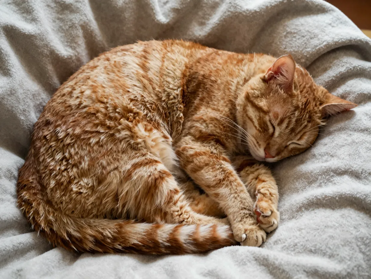 Rescue cat first safe deep sleep plush blanket contentment