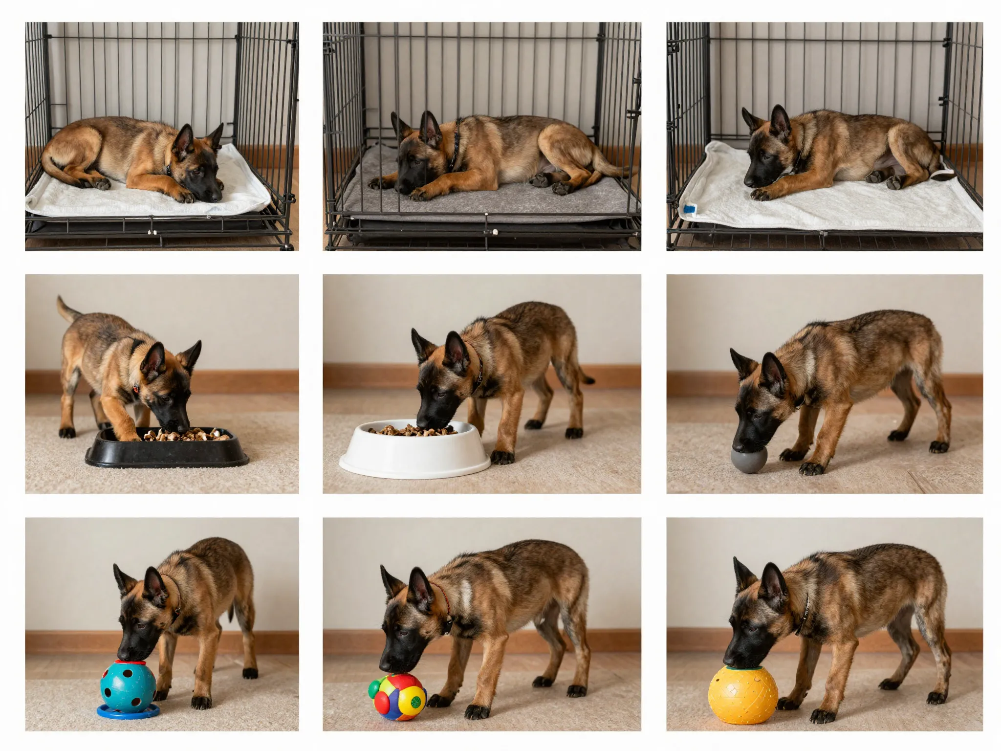 Belgian malinois puppy structured daily routine with crate naps and training