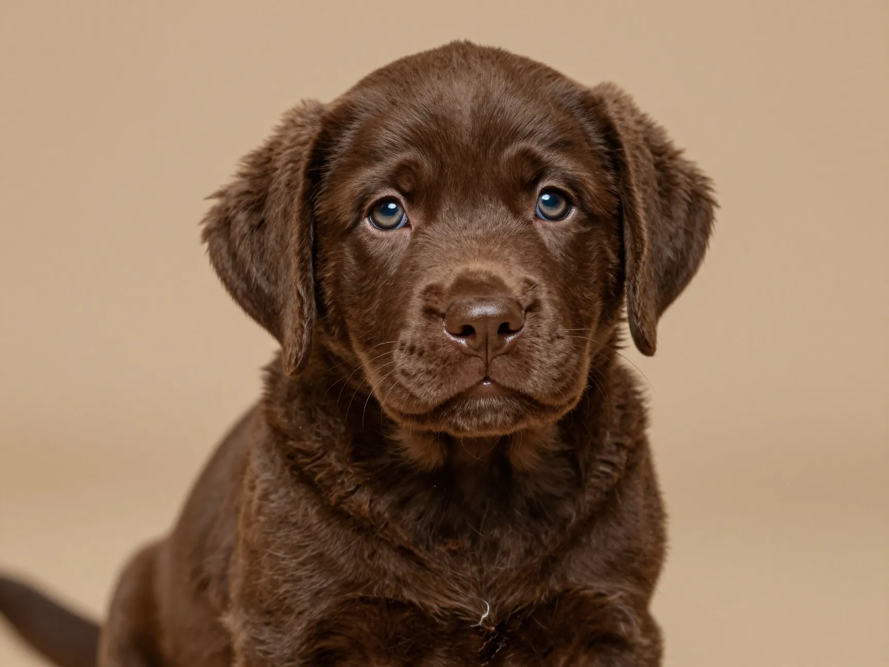 A warm sweet chocolate lab puppy of any gender named cocoa