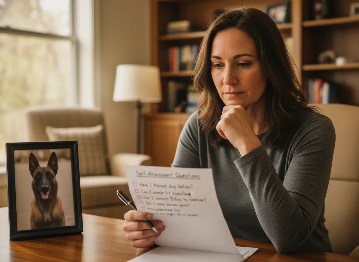 Experienced dog owner assessing suitability for malinois breed