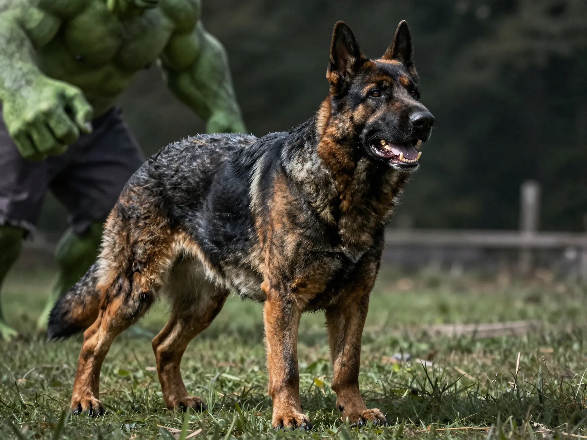 Hulk the working line german shepherd standing powerfully