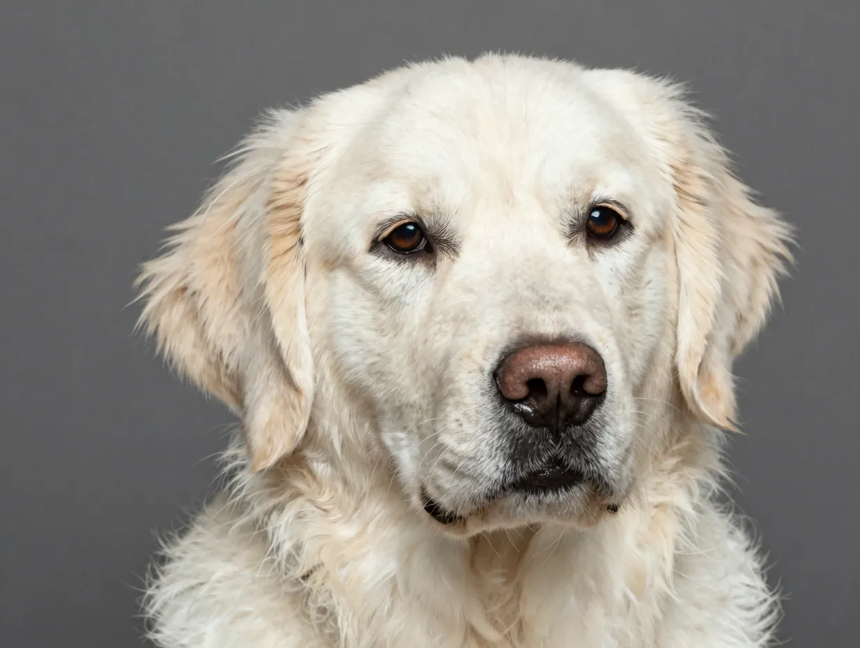 A purebred white dog is genetically impossible for golden retrievers