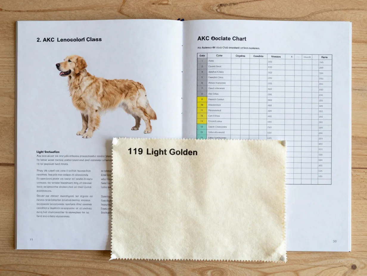 An official akc color chart classifies light golden retrievers