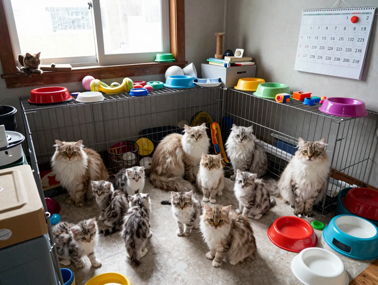 Constant kitten availability no waitlist overbreeding queen cats