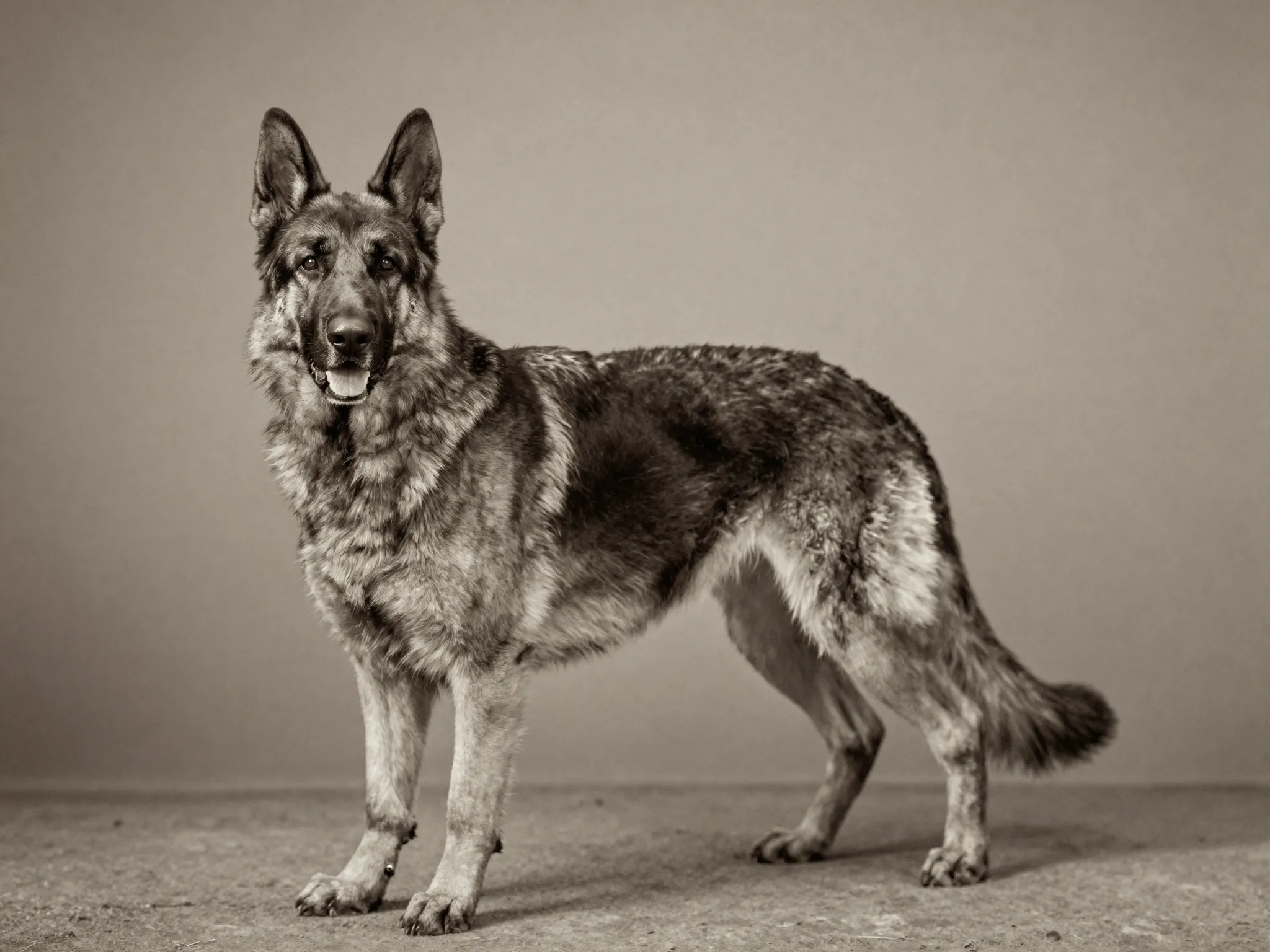 Original founder horand von grafrath sable german shepherd portrait