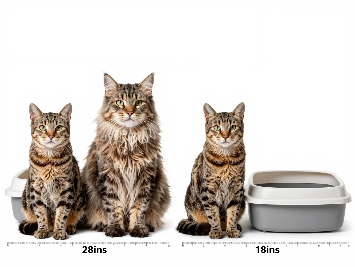 Significantly larger than average domestic cat comparison side by side
