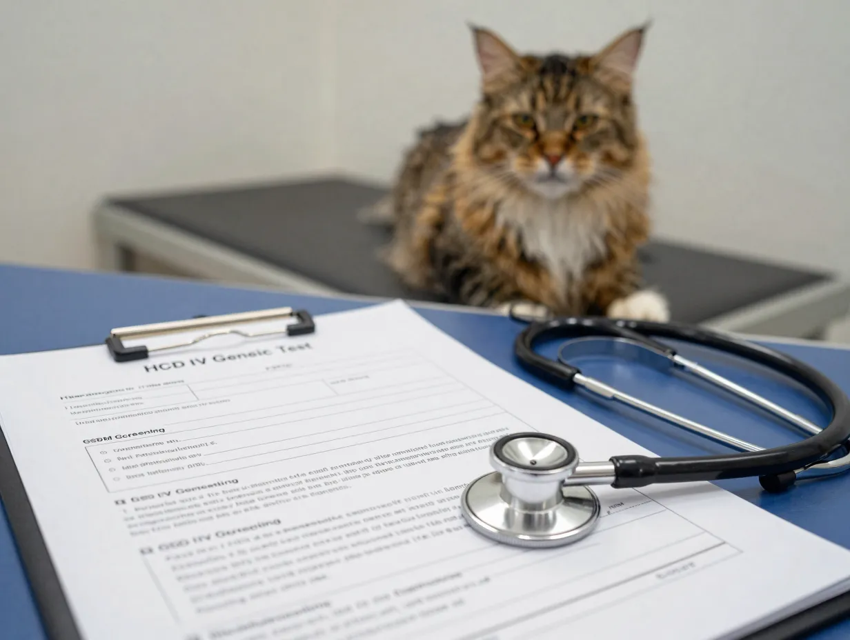 Hereditary health condition screening veterinary documents and stethoscope