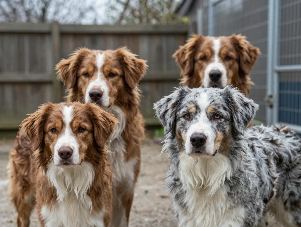 Unethical double merle breeding two merle dogs together