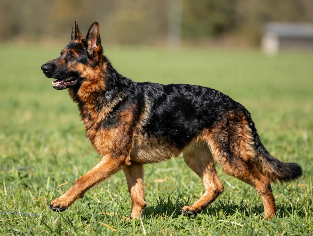 West german show line german shepherd black red tan confirmation sport dog