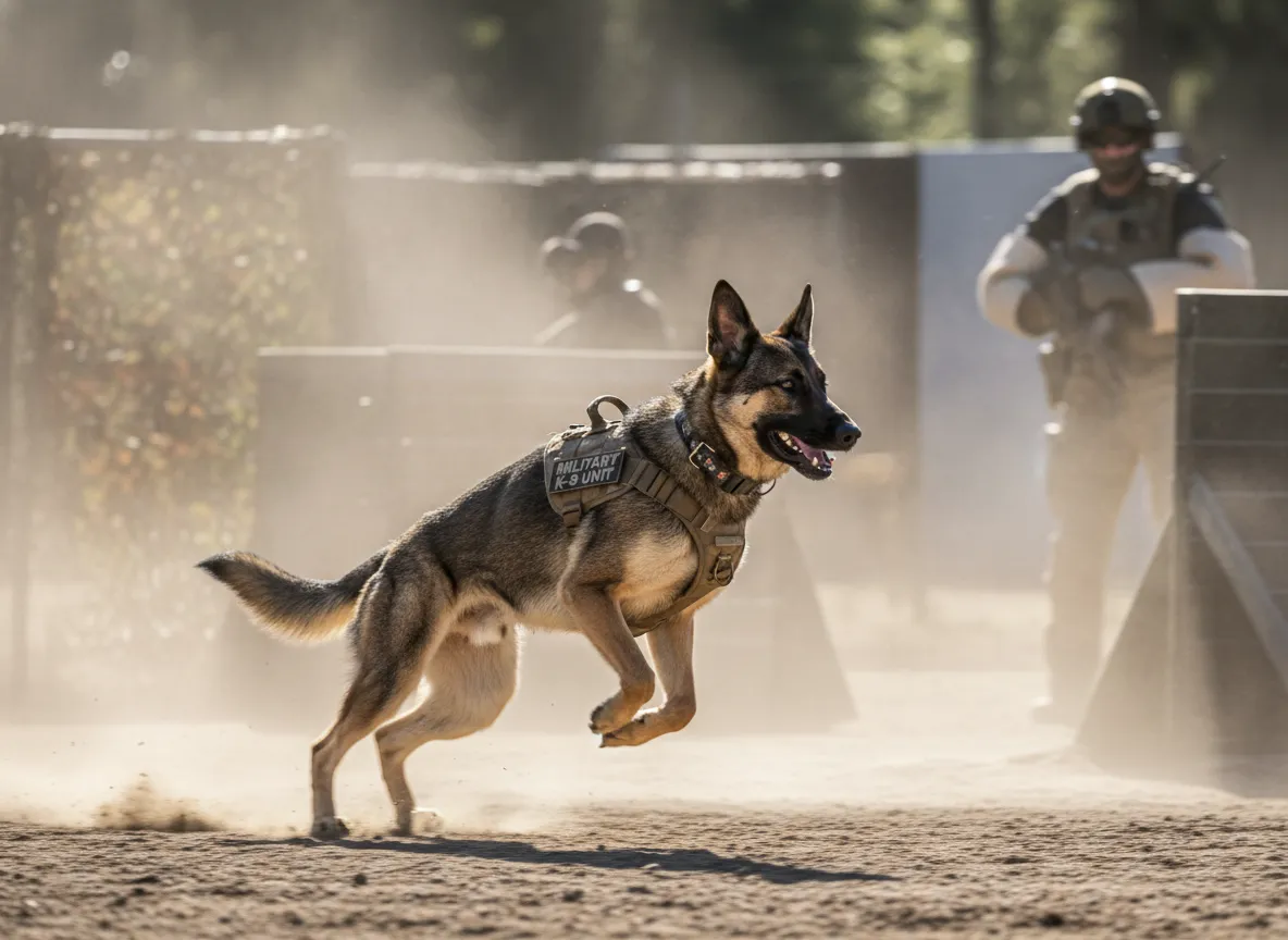 Belgian mixed working line lean high energy military police elite dog