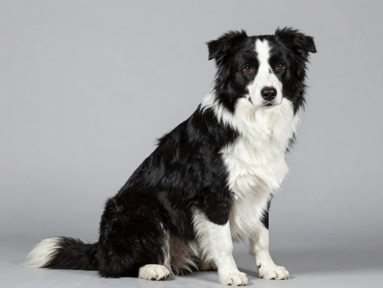 Solid black bi australian shepherd glossy jet black coat