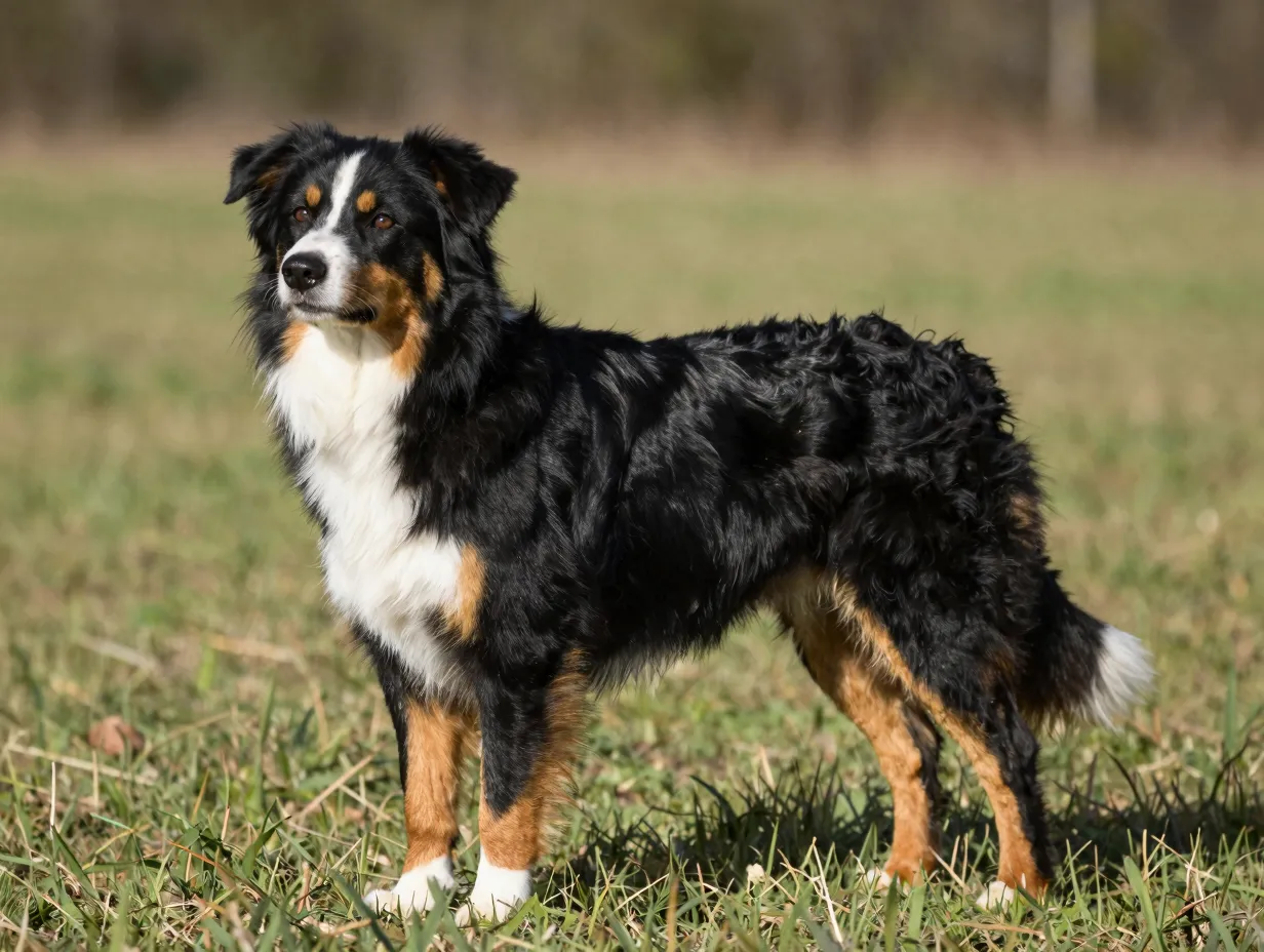 Black tri color australian shepherd classic tan points