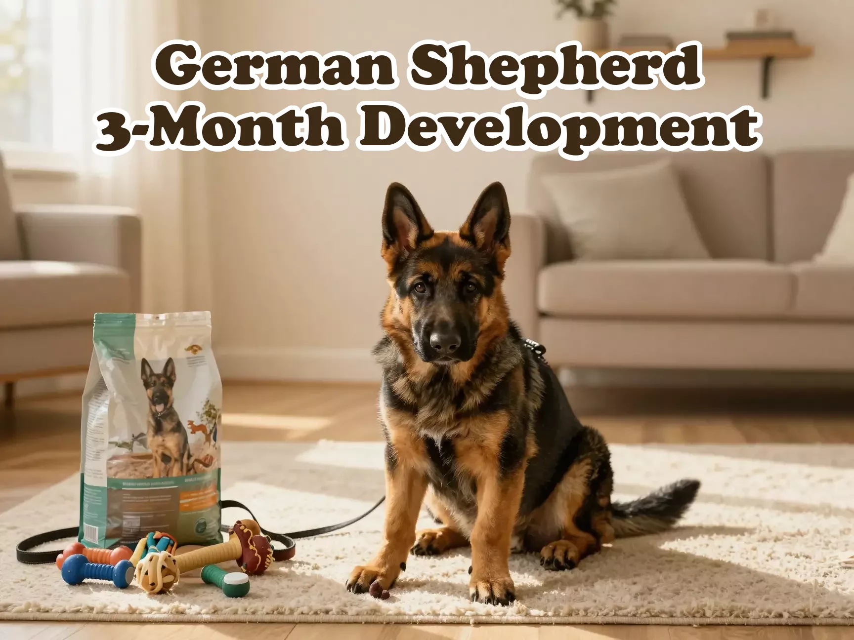 German shepherd puppy training care milestones three month main