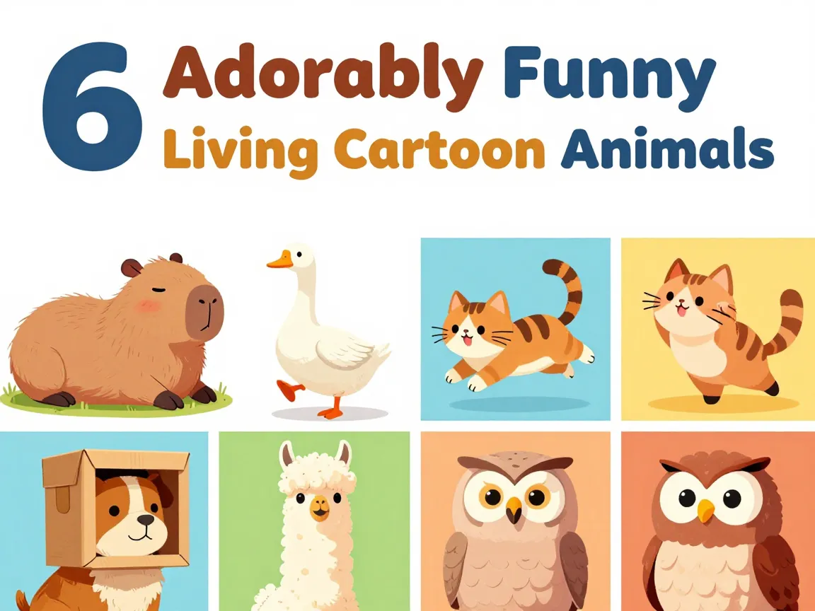 6 adorably funny living cartoon animals