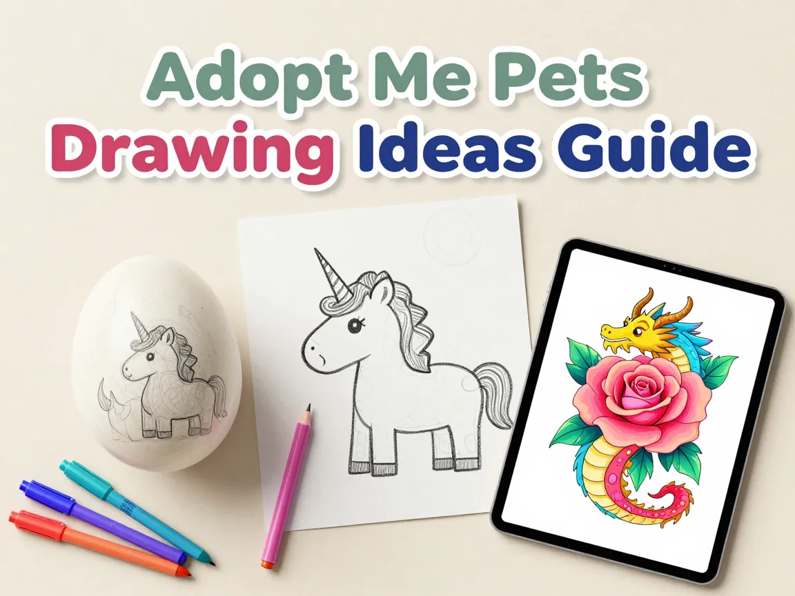 Adopt me pets drawing ideas guide