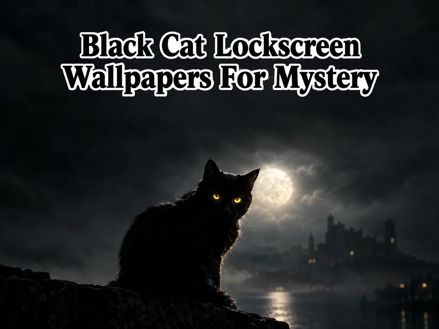 Black cat lockscreen wallpapers for mystery
