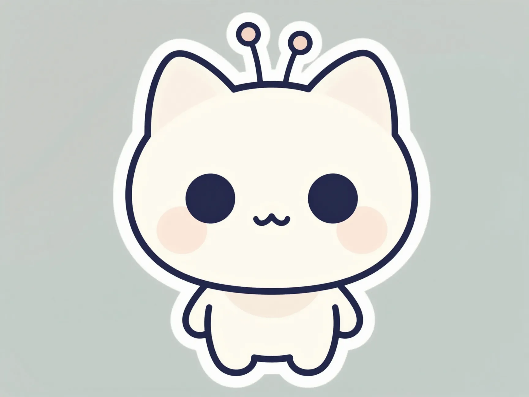 Cute chibi alien cat
