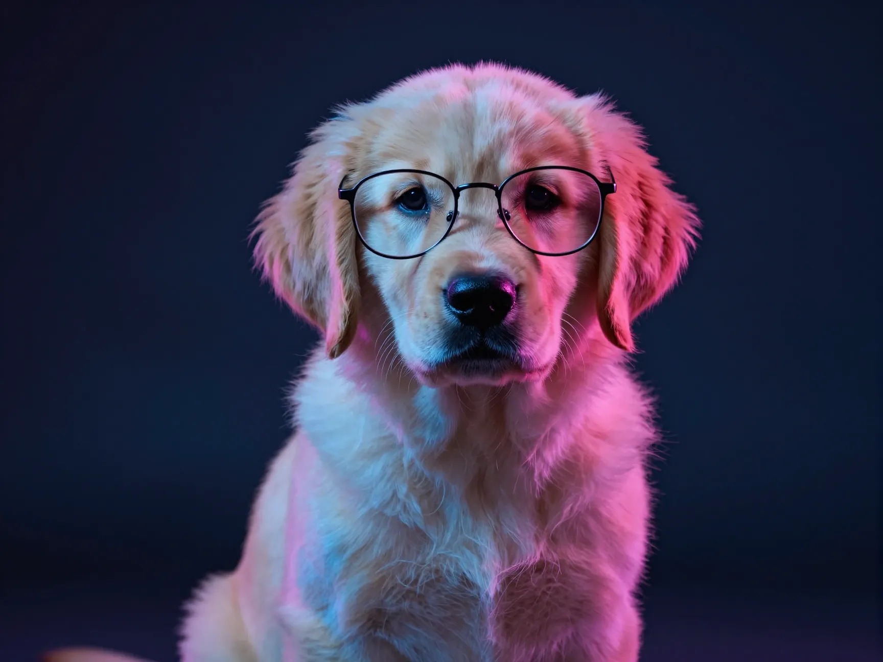 The neon night portrait
