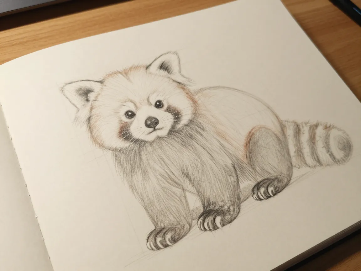 The classic oval based pencil sketch