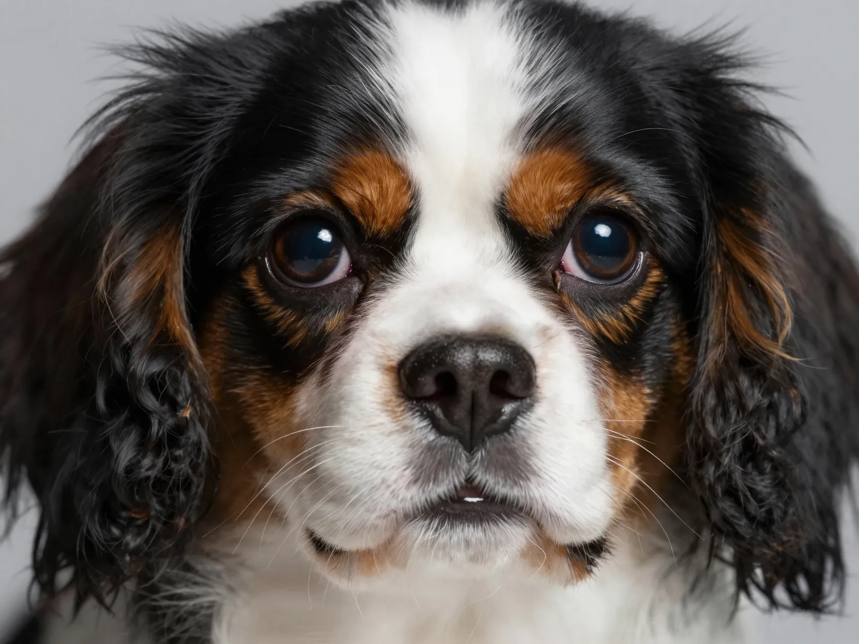 Tan eyebrow markings give an expressive almost human look