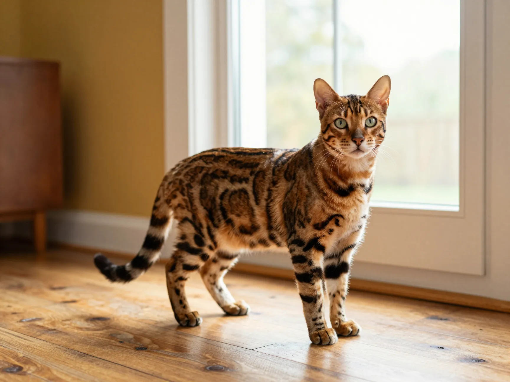 Brown black tabby bengal