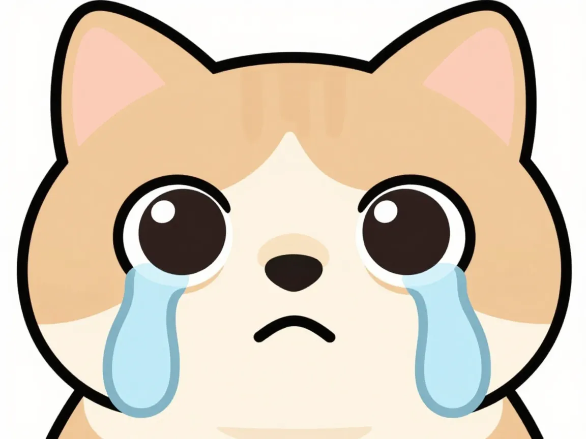 Crying cat the shorthand for defeat and disappointment