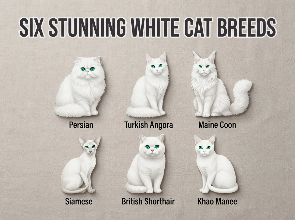 Six stunning white cat breeds