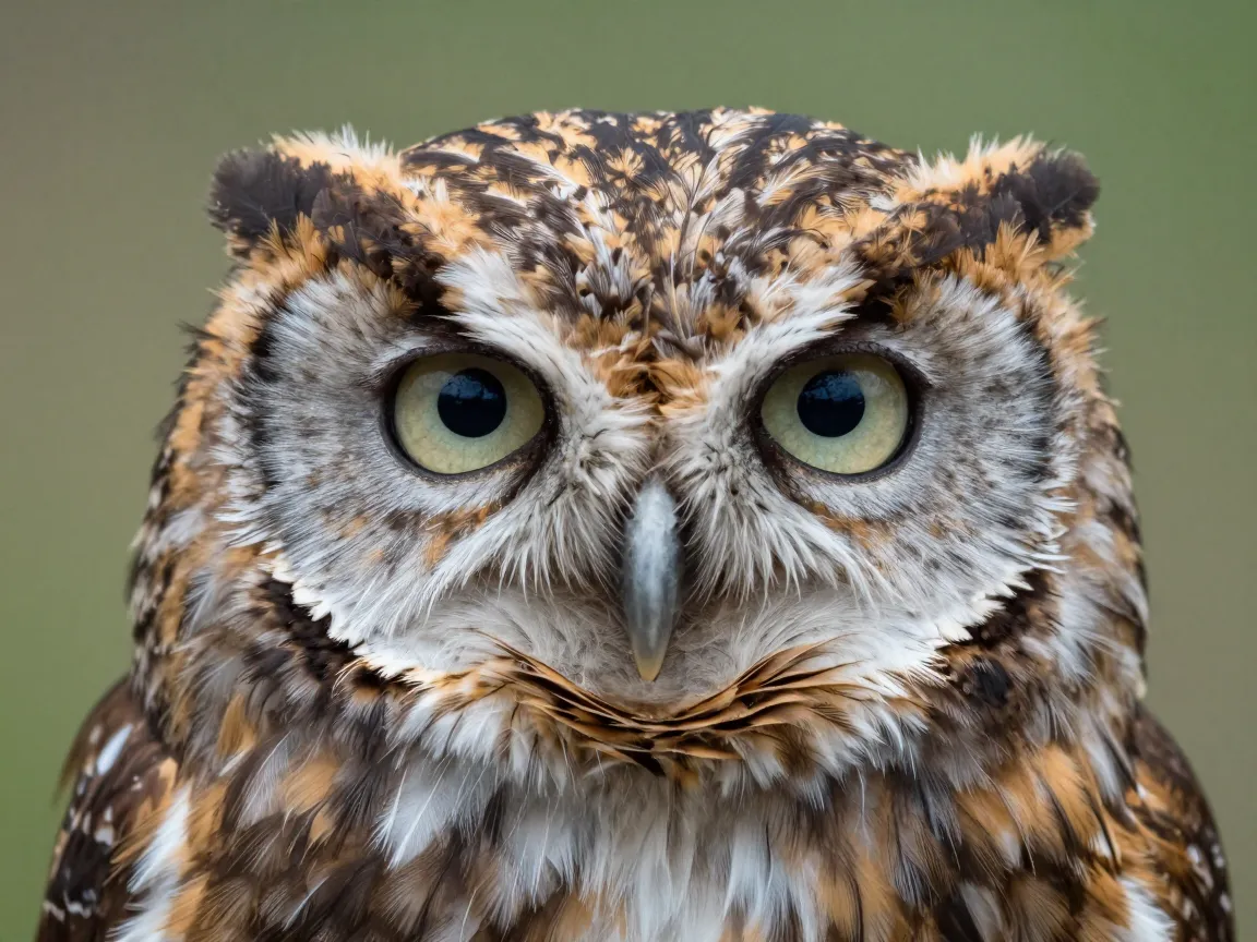 The scowling mountain scops owl