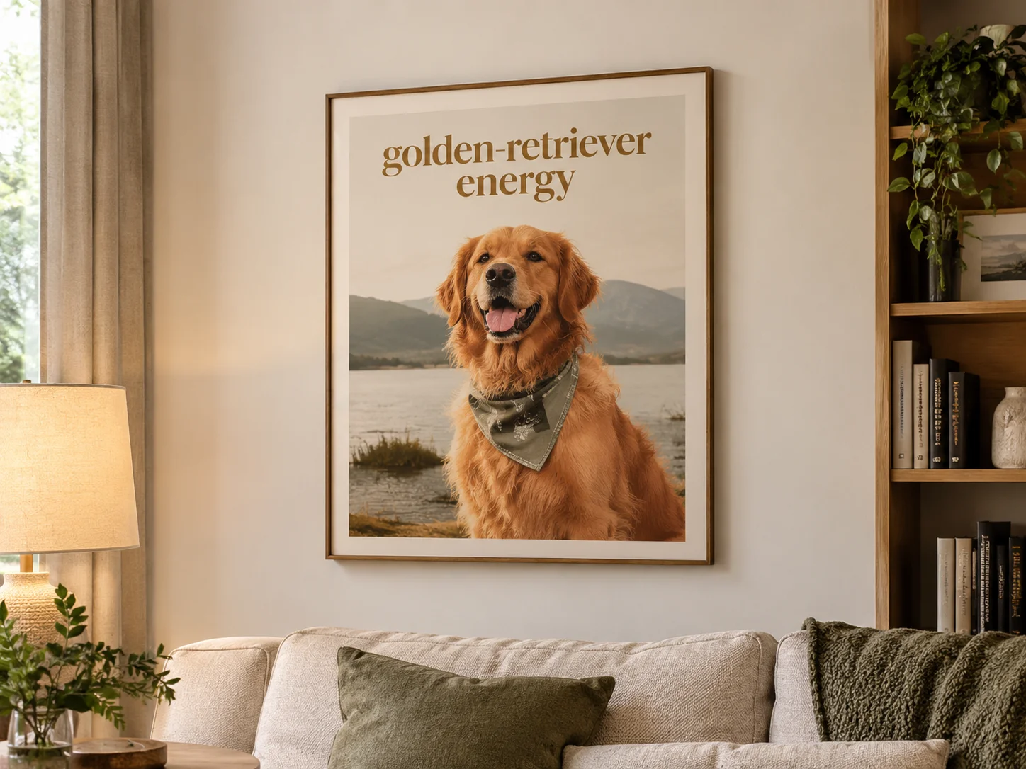 A boyfriend with golden retriever energy poster fine art america