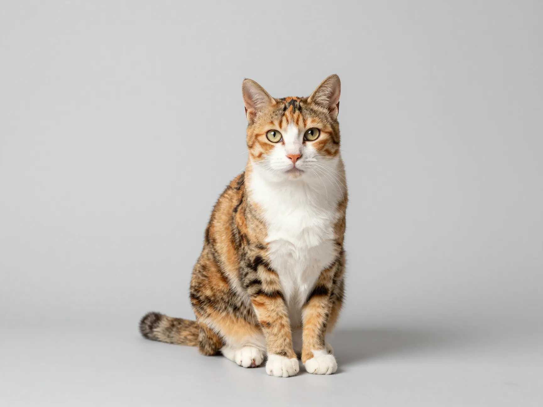 Minimalist studio calico cat wallpaper