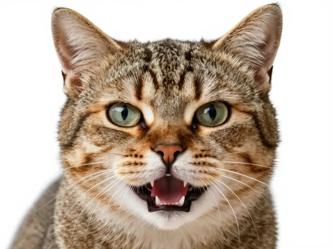 The forced smile real panic cat
