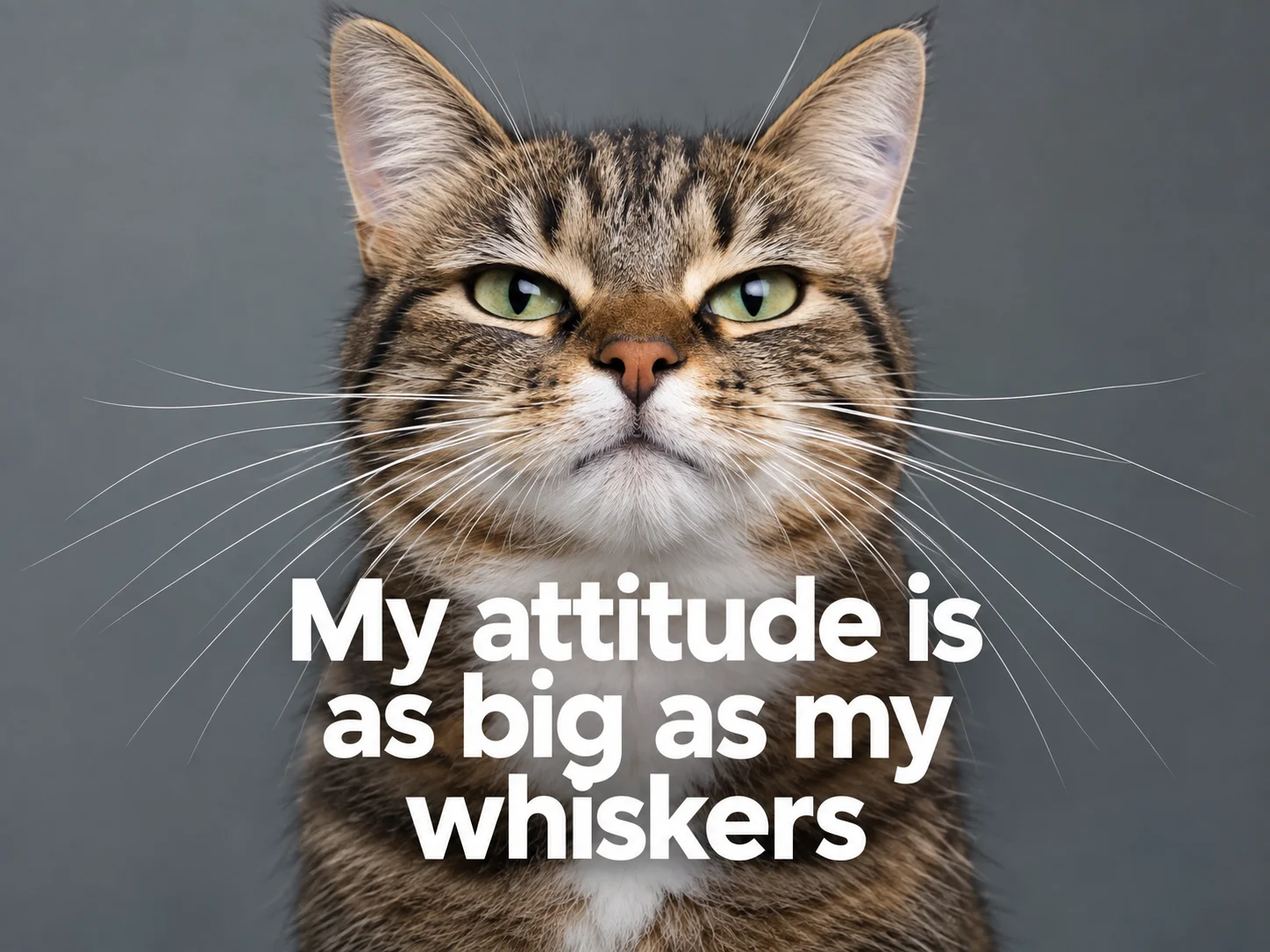 6 caption driven attitude cat dp where words carry the fierce tone