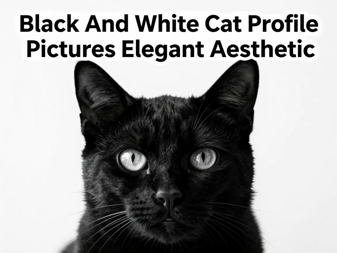 Black and white cat profile pictures elegant aesthetic
