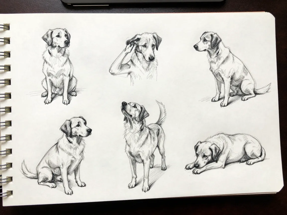 A multi pose narrative sequence from direct observation