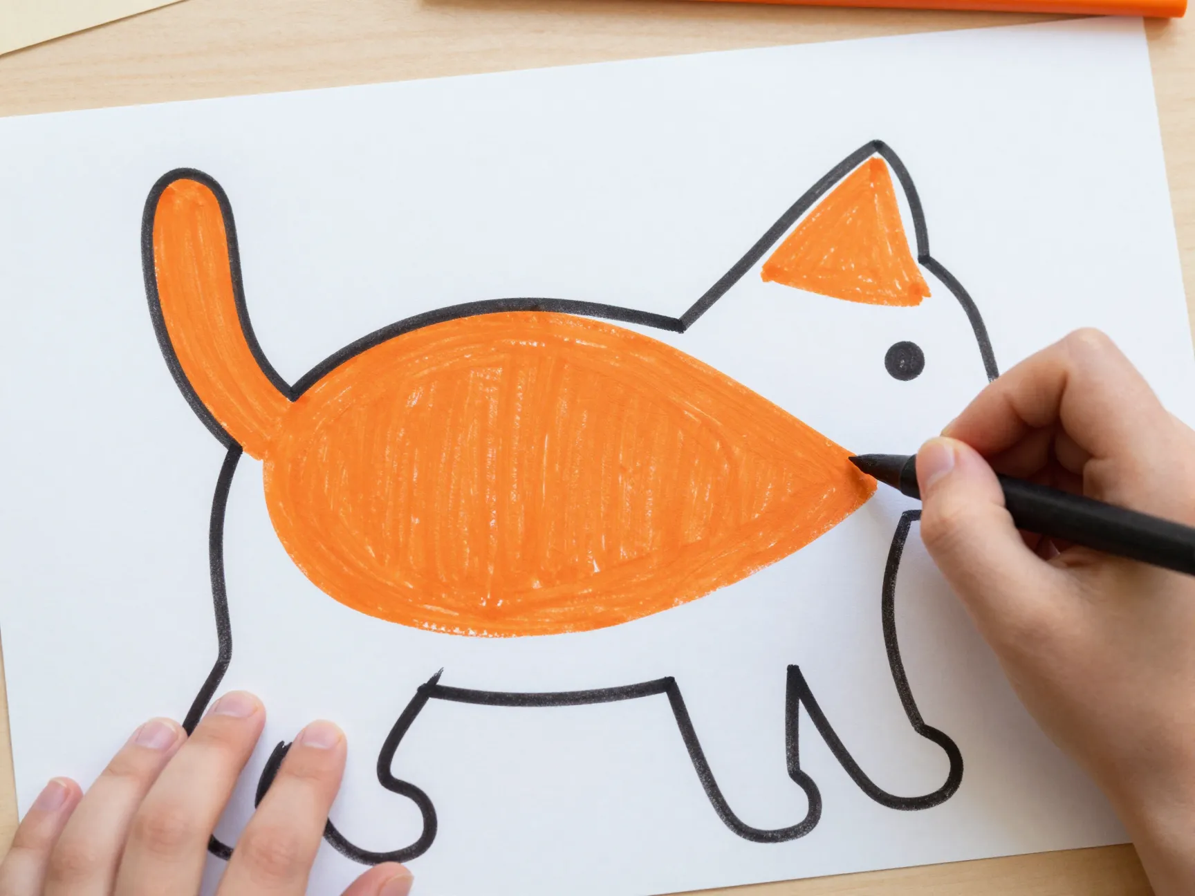 Beginner friendly bold shape method for simplified patterns