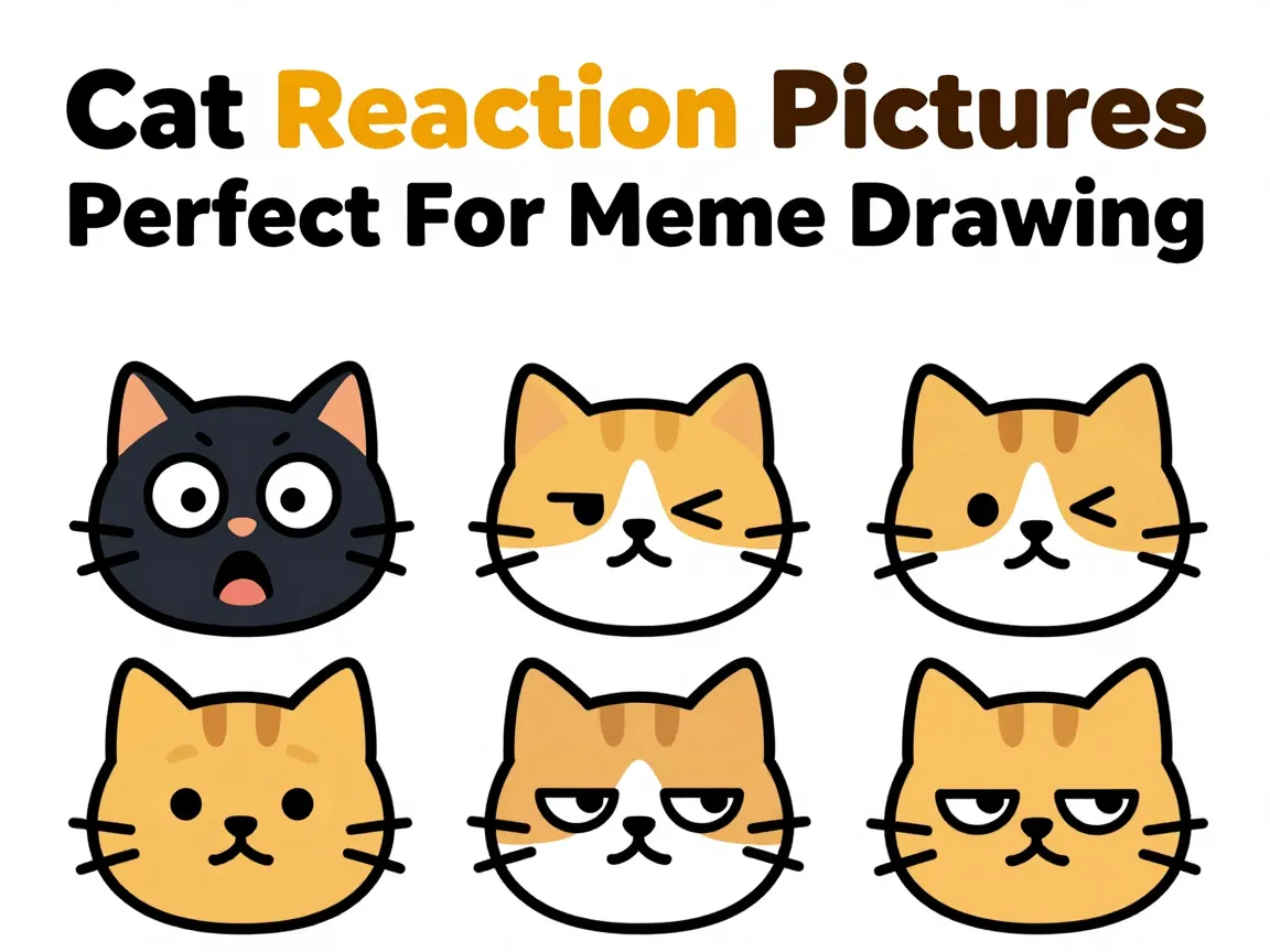 Cat reaction pictures perfect for meme drawing