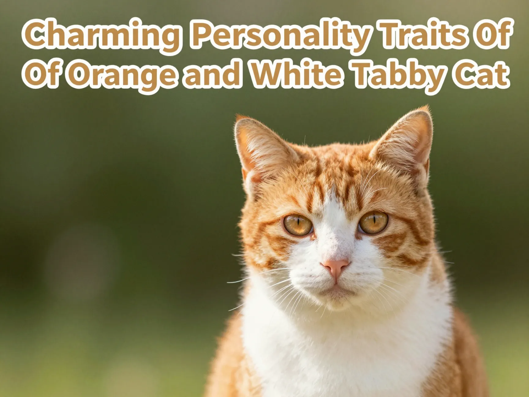 Charming personality traits of orange and white tabby cat