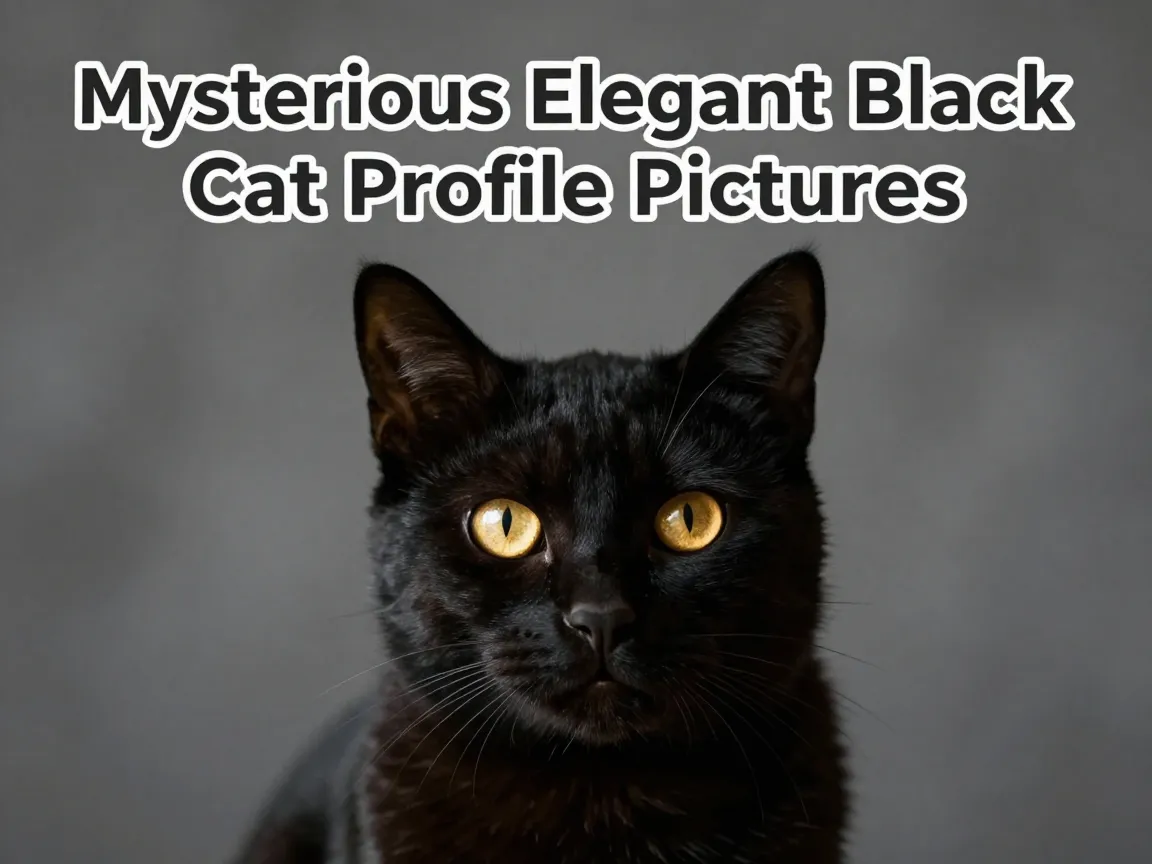Mysterious elegant black cat profile pictures