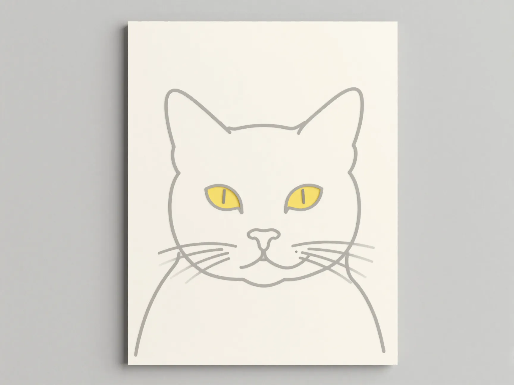 2 single line cat portrait