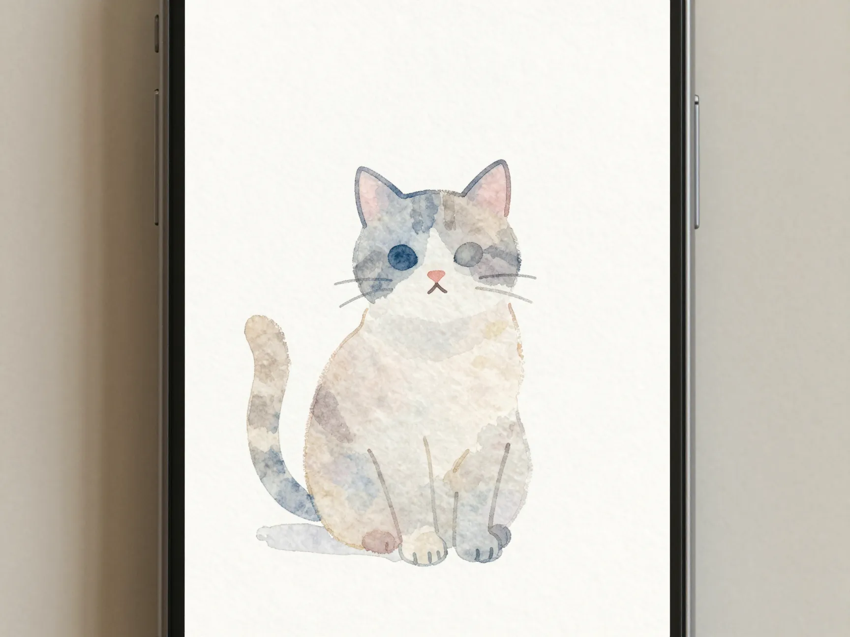 4 watercolor outline cat