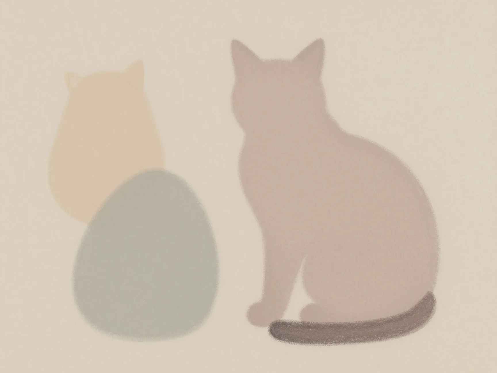 5 pastel abstract cat