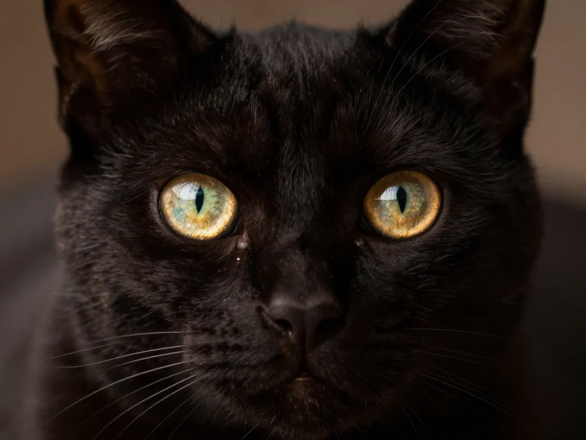Glimmering eyes close up
