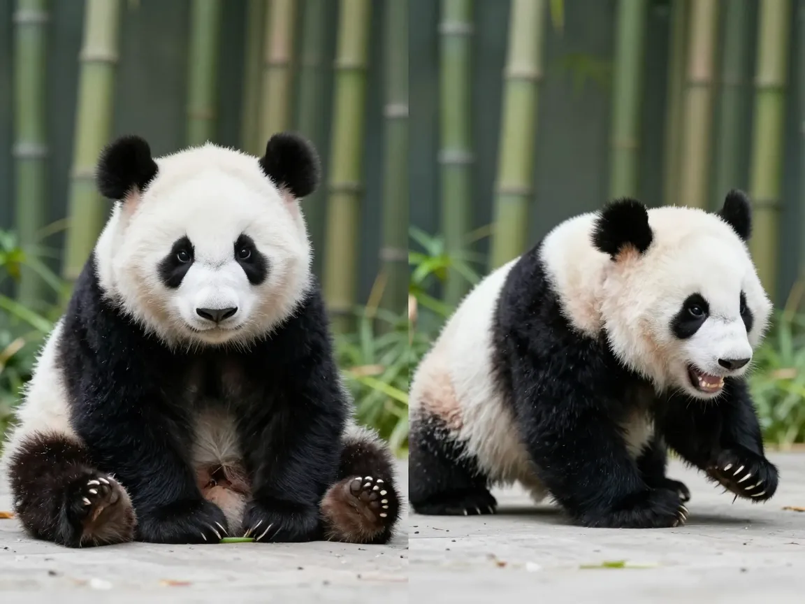 The grumpy to giggles panda cub