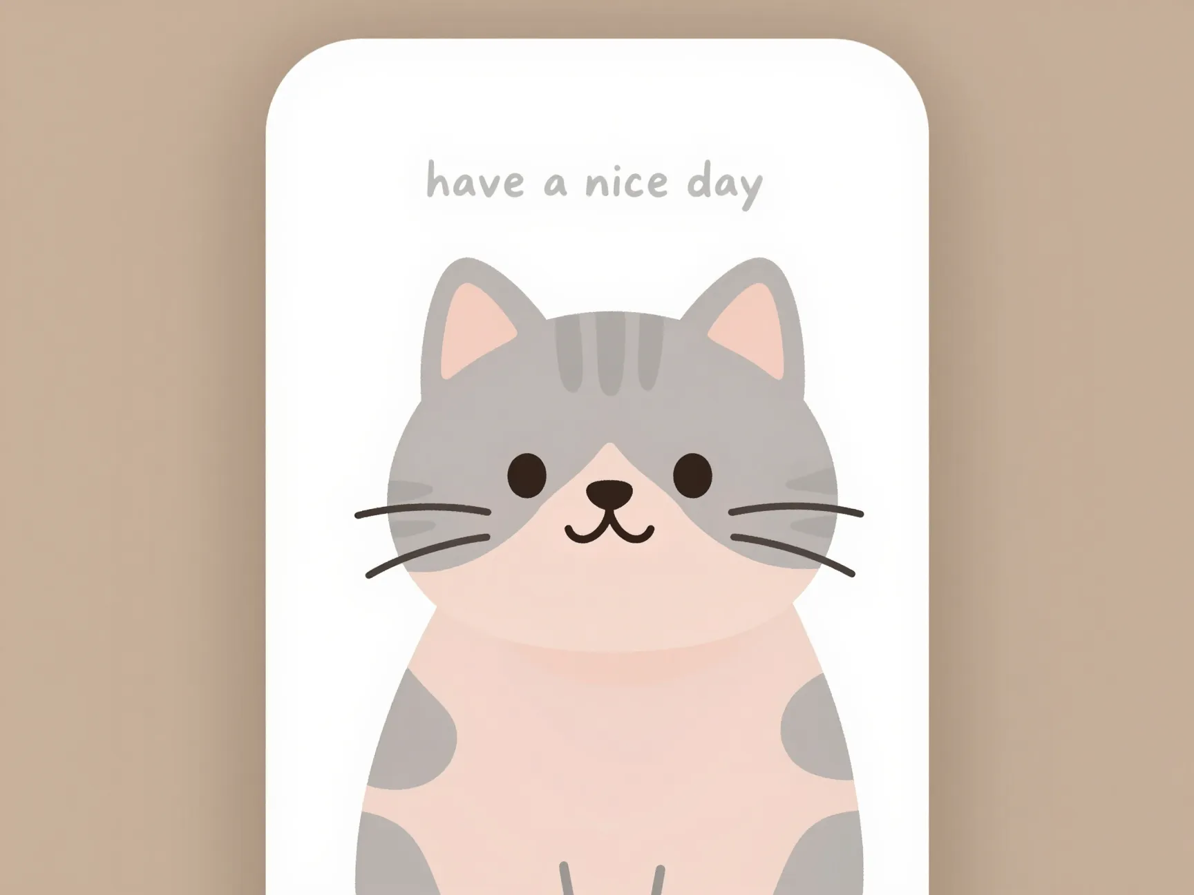 6 gray pink and beige minimal cat