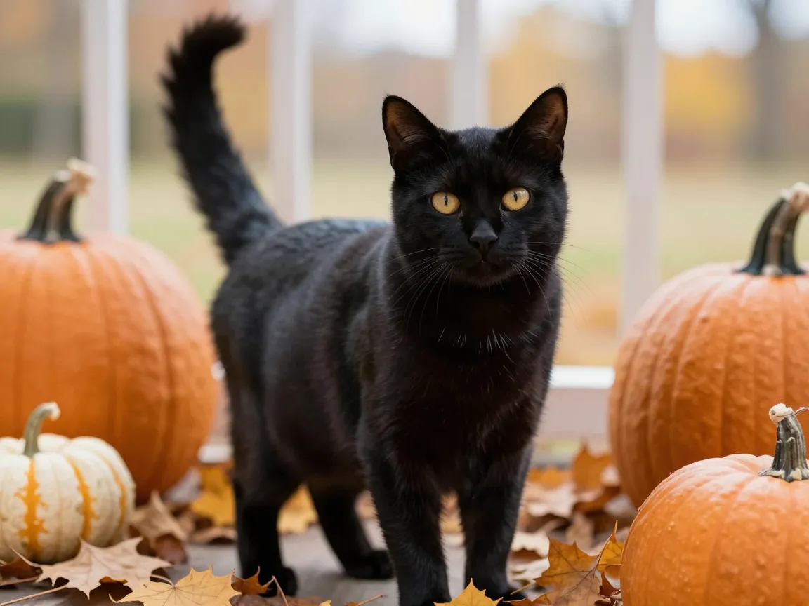 Autumn halloween scene